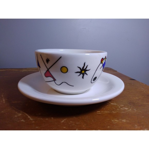 Australian Tea Cup Saucer Hotel Grade Porcelain Multi Color Abstract Fine China - Picture 3 of 10